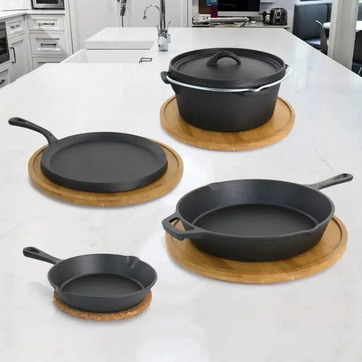 Premium Pre-Seasoned 5-Piece Cast Iron Cookware Set-Allen Cozy Haven Store