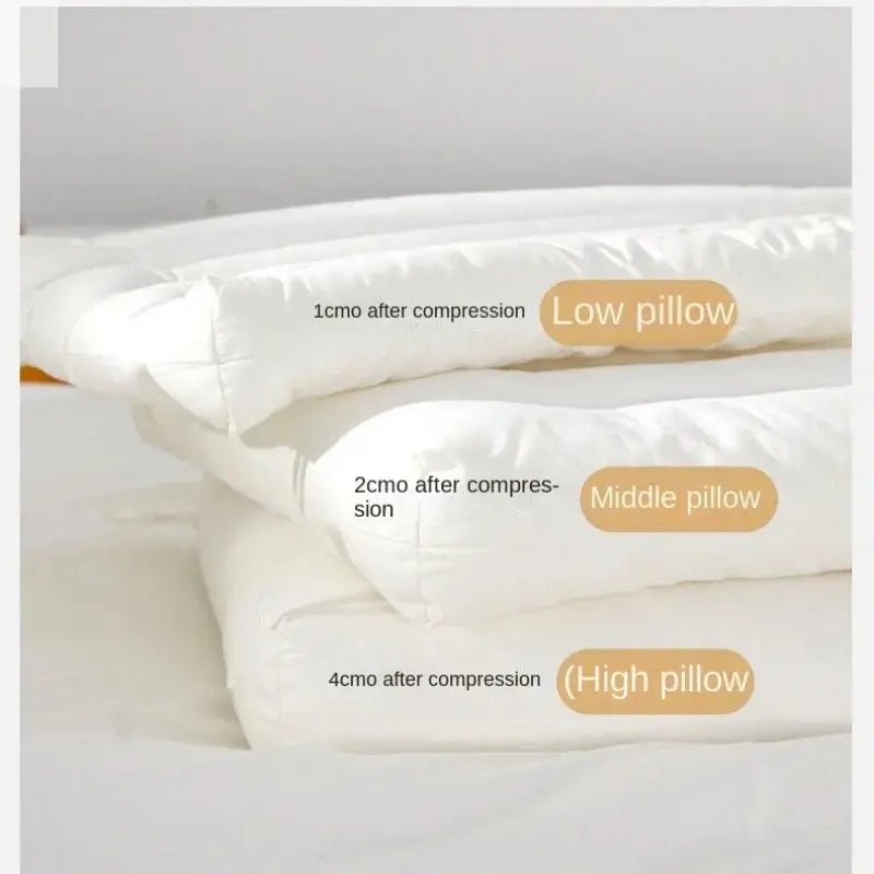Pure Cotton Low Loft Pillow Cervical Support Adult Male and Female Students Single Soft Ultra-Thin Girl's Low Flat Pillow Inner Allen Cozy Haven Store
