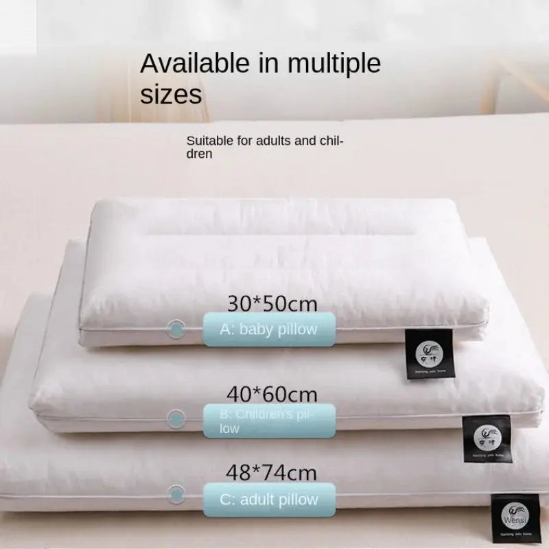 Pure Cotton Low Loft Pillow Cervical Support Adult Male and Female Students Single Soft Ultra-Thin Girl's Low Flat Pillow Inner Allen Cozy Haven Store