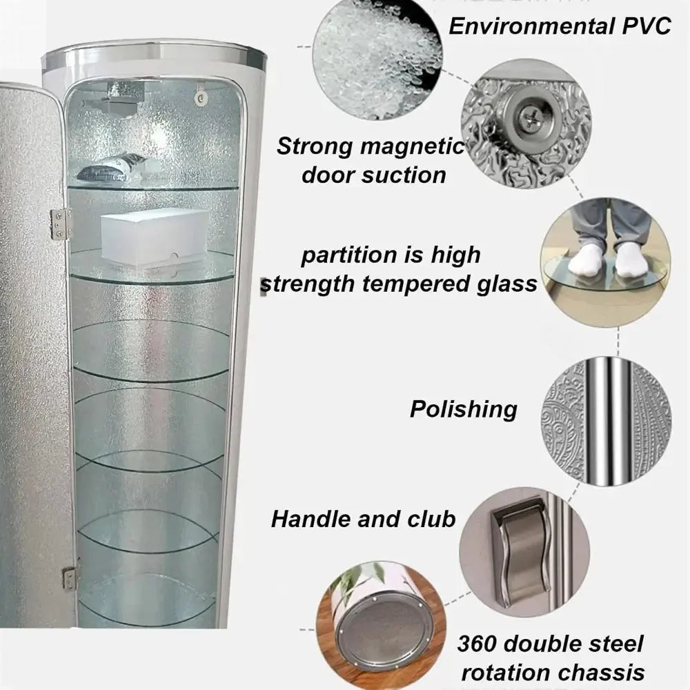 Rotating Shoe Rack| 360° Spinning Shoe Rack Tower|Revolving Free Standing Shoe Organizer, (Color:Red,Size:Ø40cm 99cm 6layer) Allen Cozy Haven Store