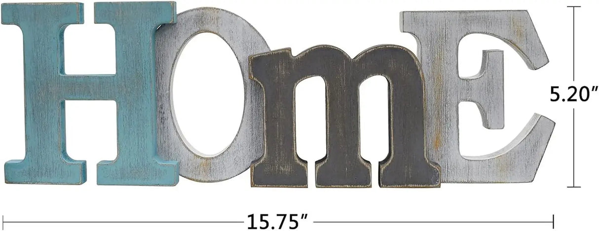 Rustic Home Decor - Decorative Block Letter Wall Art for Home Decoration-Allen Cozy Haven Store