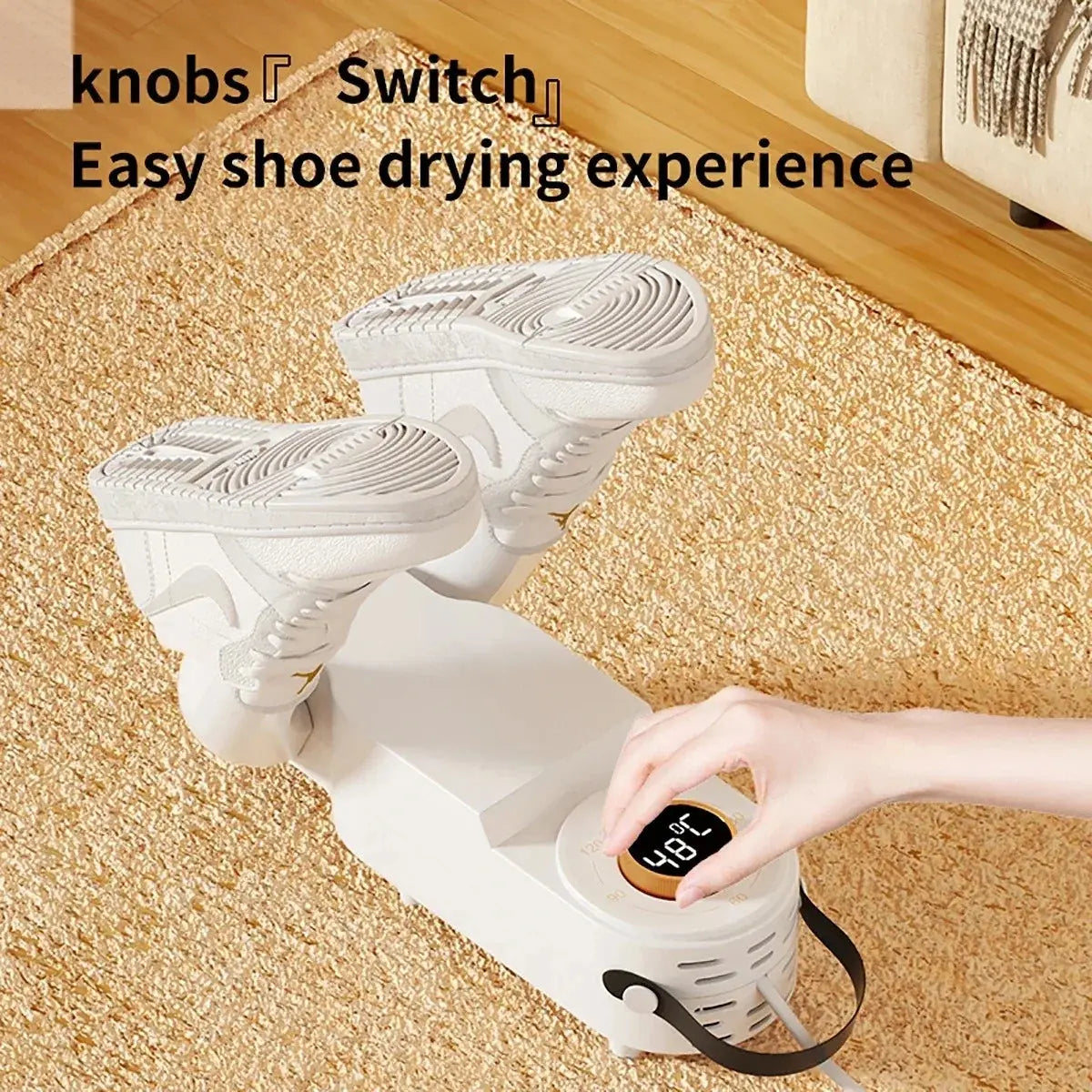 Shoe Dryer Intelligent Timer Adjustable Dryer Quick Drying Deodorizing Sterilizing Shoe Dryer Household Shoe Warmer Heater Allen Cozy Haven Store