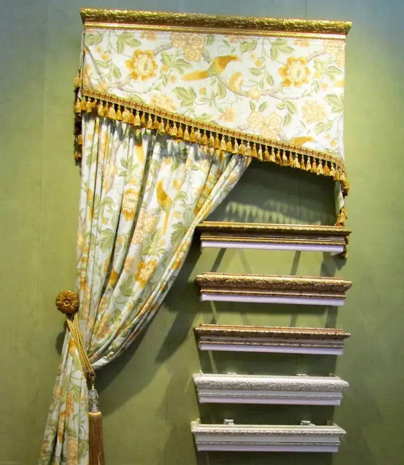 Sophisticated Wooden Window Pelmet Featuring Euro Carve Design for Curtain Valance and Drapery-Allen Cozy Haven Store