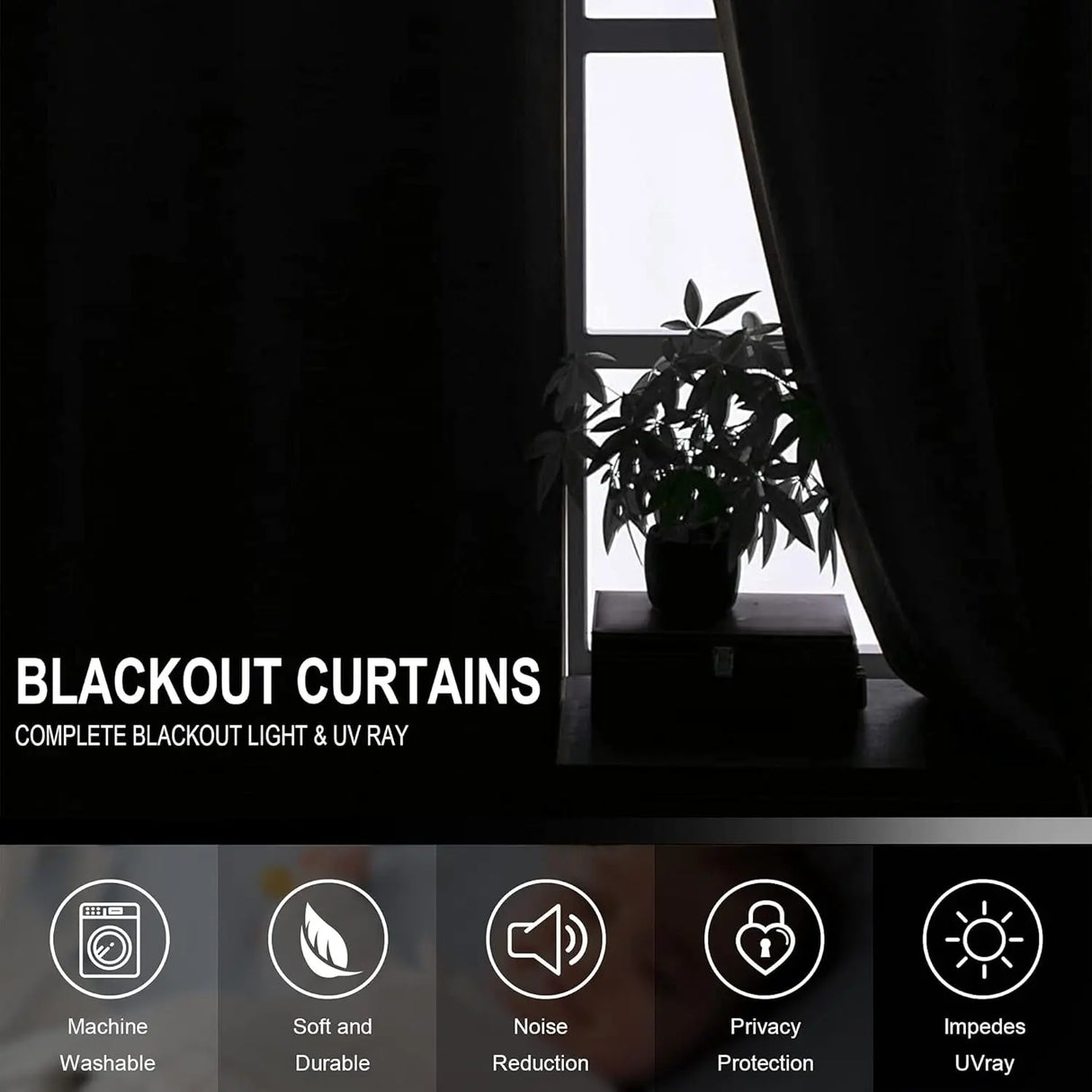 Soundproof Blackout Curtains with Grommets - Cream White Drapes Panels for Living Room and Bedroom, Set of 2, 52 x 120 Inches-Allen Cozy Haven Store