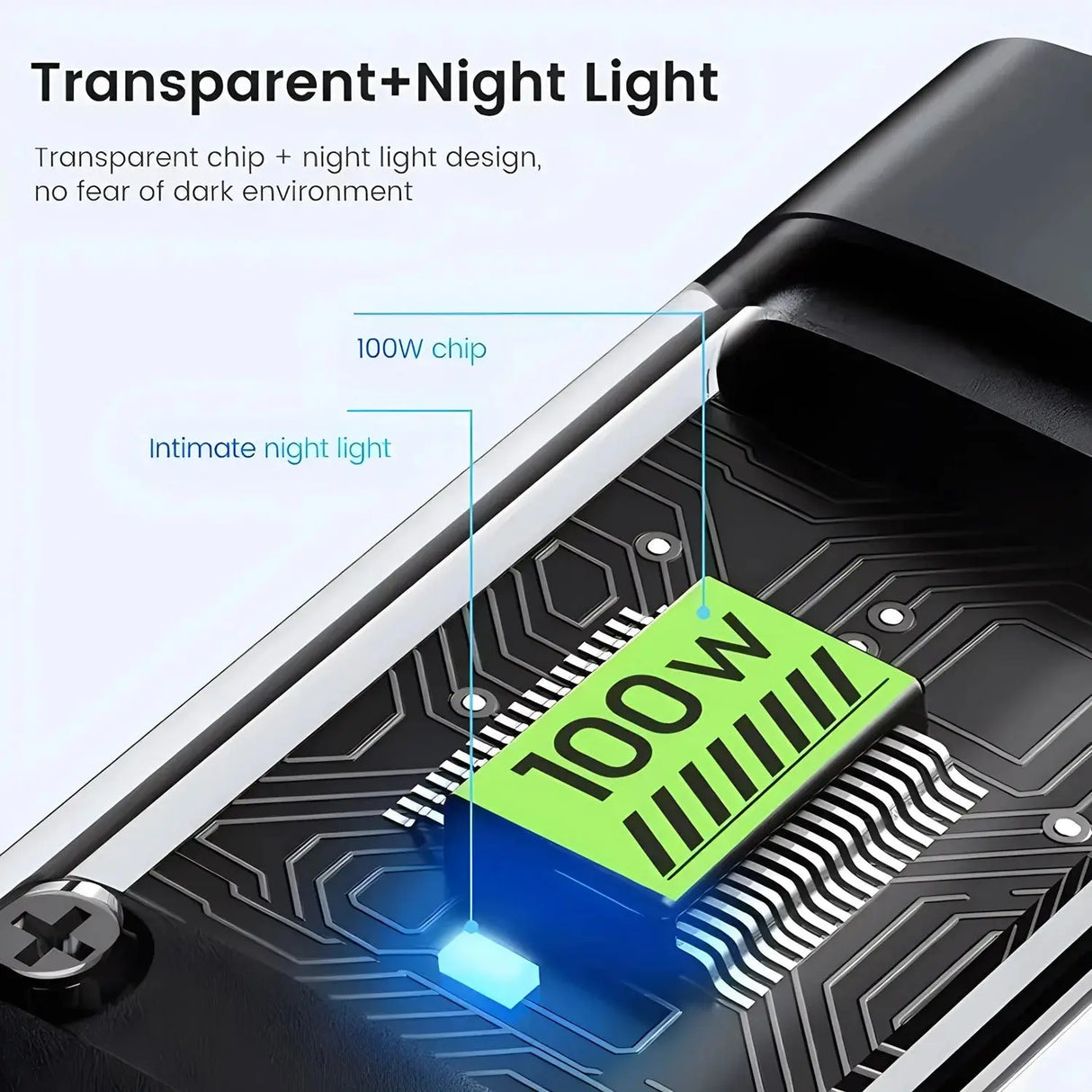 Transparent Luminous 3-in-1 Super Fast Charging Cable Compatible with iPhone 15/14/13, Type-C, and Micro USB-Allen Cozy Haven Store