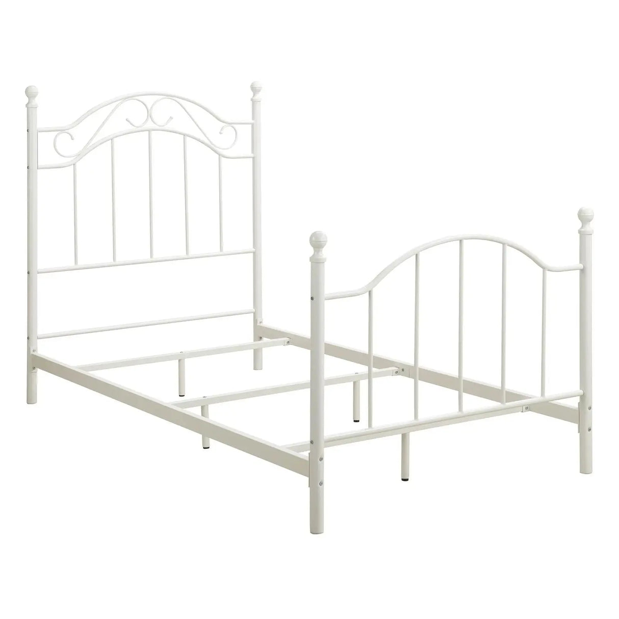 Twin Size White Metal Bed Frame for Bedroom Furniture-Allen Cozy Haven Store