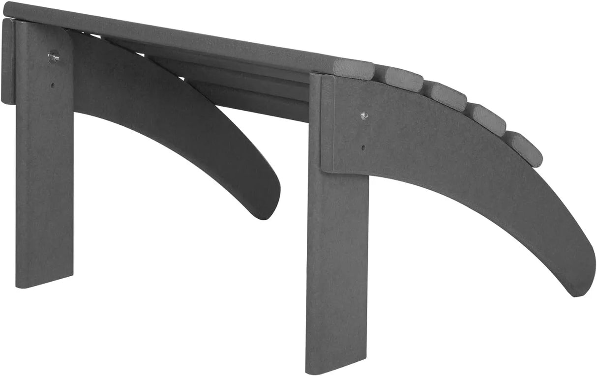 WO Home Furniture Adirondack Chair Outdoor Ottoman Set of 2 PCS Classic Patio Furniture (Gray)-Allen Cozy Haven Store