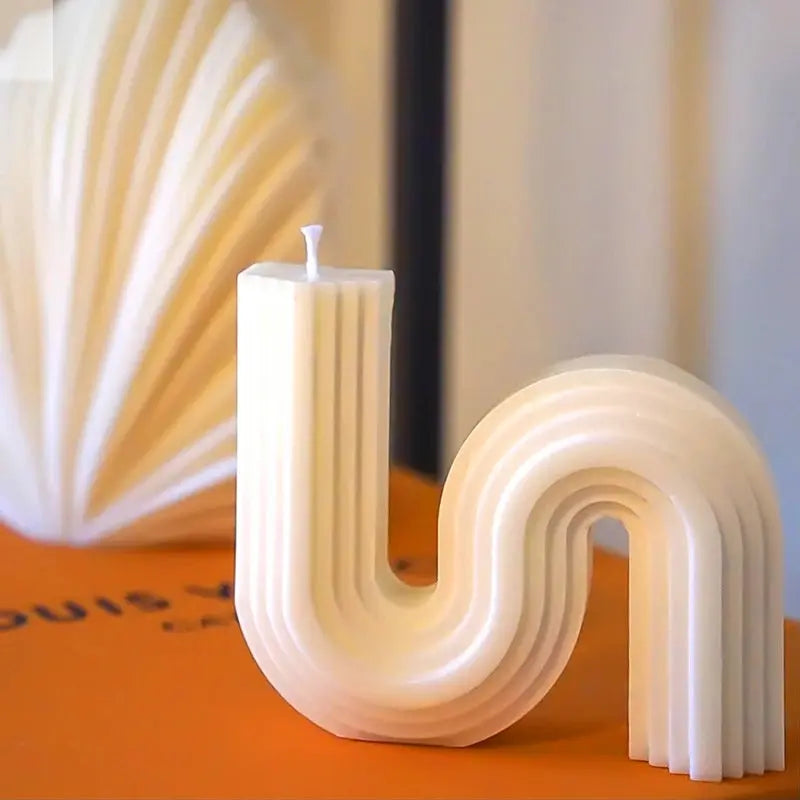 Wave Shaped Decorative Soy Candles Allen Cozy Haven Store