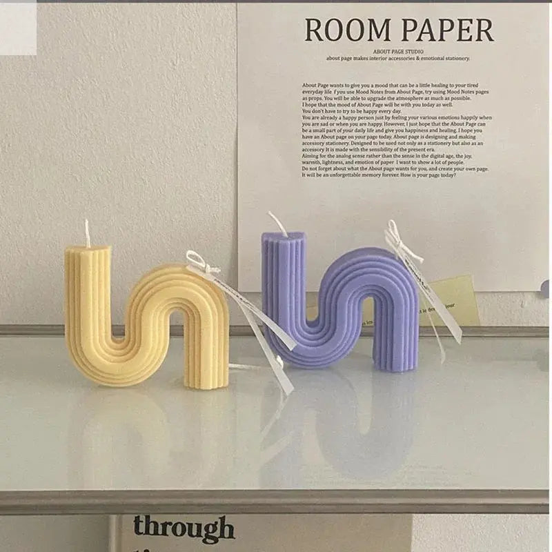 Wave Shaped Decorative Soy Candles Allen Cozy Haven Store