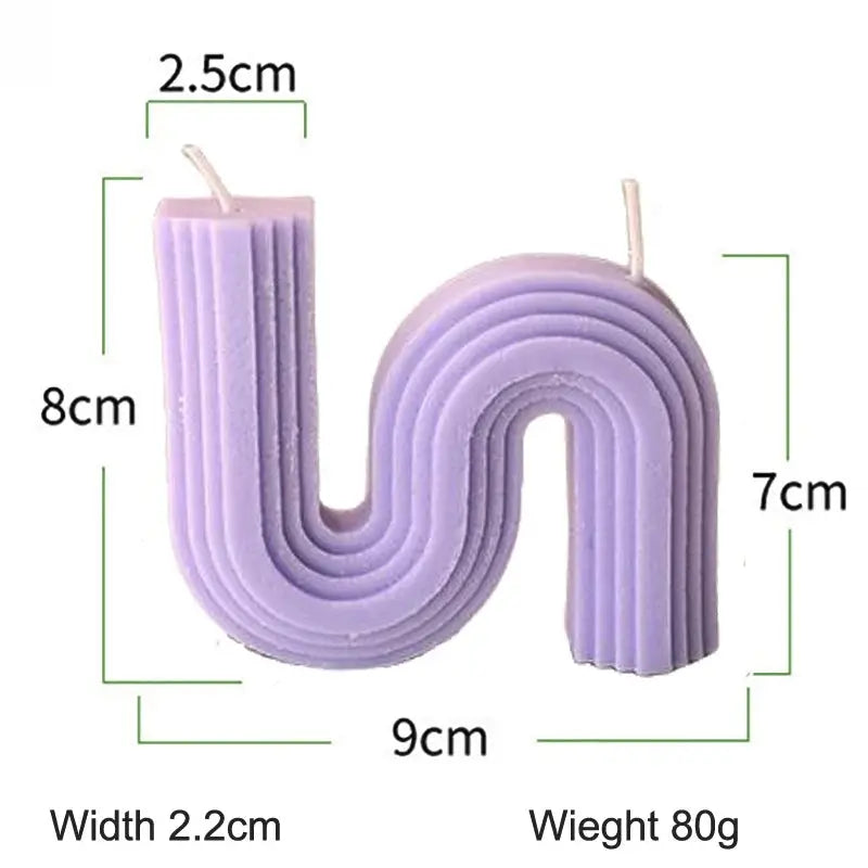 Wave Shaped Decorative Soy Candles Allen Cozy Haven Store