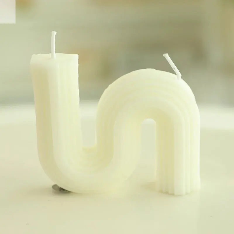 Wave Shaped Decorative Soy Candles Allen Cozy Haven Store