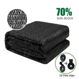 10 Ft. X 10 Ft. 70% Shade Cloth Black Sunblock Fabric Allen Cozy Haven Store