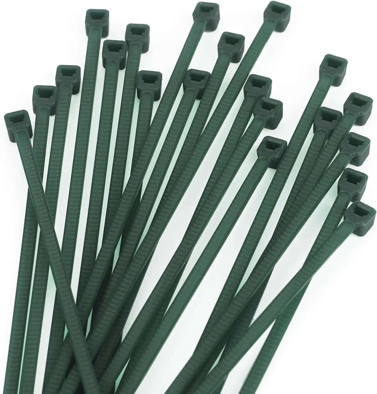 100 Pieces of 8-Inch 3mm Dark Green Nylon Self-Locking Garden Cable Zip Ties-Allen Cozy Haven Store