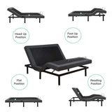 15-Inch Zero Gravity Adjustable Bed with Massaging Feature and Wireless Remote Control-Allen Cozy Haven Store