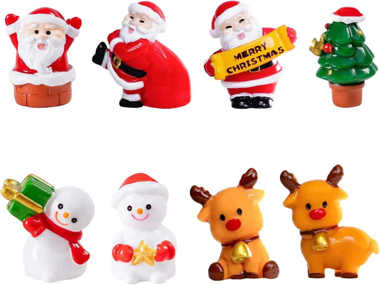 18-Piece Set of Miniature Artificial Pine Christmas Trees with Wood Base - Bottle Brush Snow Trees for Winter Table Decorations and Crafting-Allen Cozy Haven Store