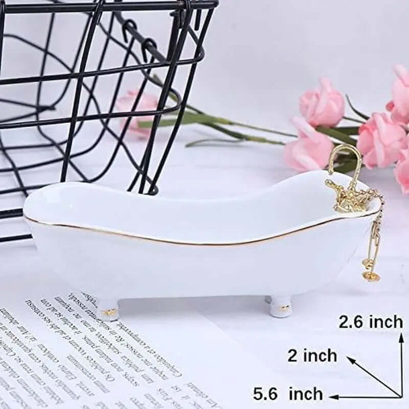 1:12 Scale Miniature Ceramic Bathroom Furniture Set - Ideal Accessories for Miniature Homes and Gifts-Allen Cozy Haven Store