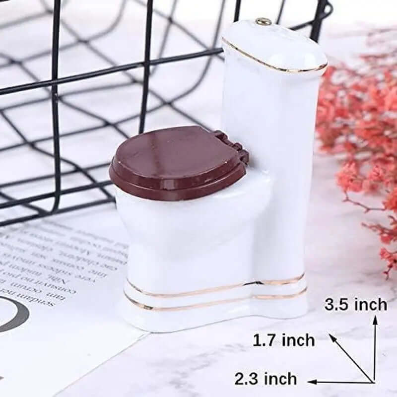 1:12 Scale Miniature Ceramic Bathroom Furniture Set - Ideal Accessories for Miniature Homes and Gifts-Allen Cozy Haven Store