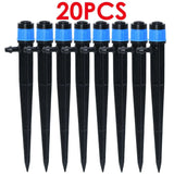 20-Piece Adjustable 360° and 180° Irrigation Sprinkler Dripper Set with 13CM Stakes for Greenhouse and Garden Watering-Allen Cozy Haven Store
