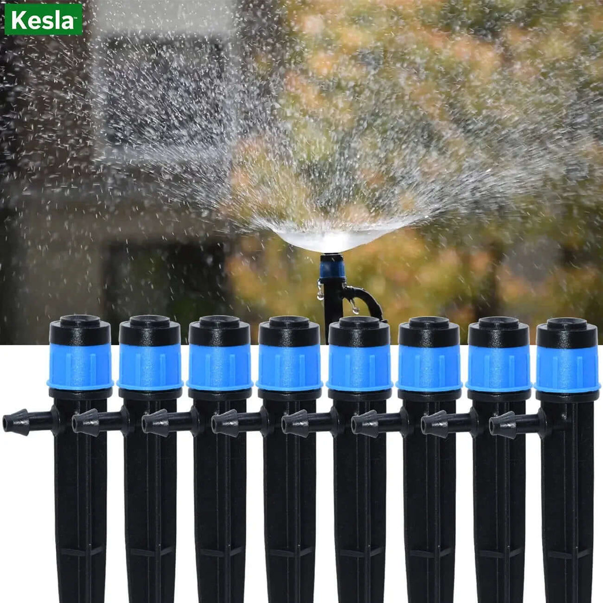 20-Piece Adjustable 360° and 180° Irrigation Sprinkler Dripper Set with 13CM Stakes for Greenhouse and Garden Watering-Allen Cozy Haven Store