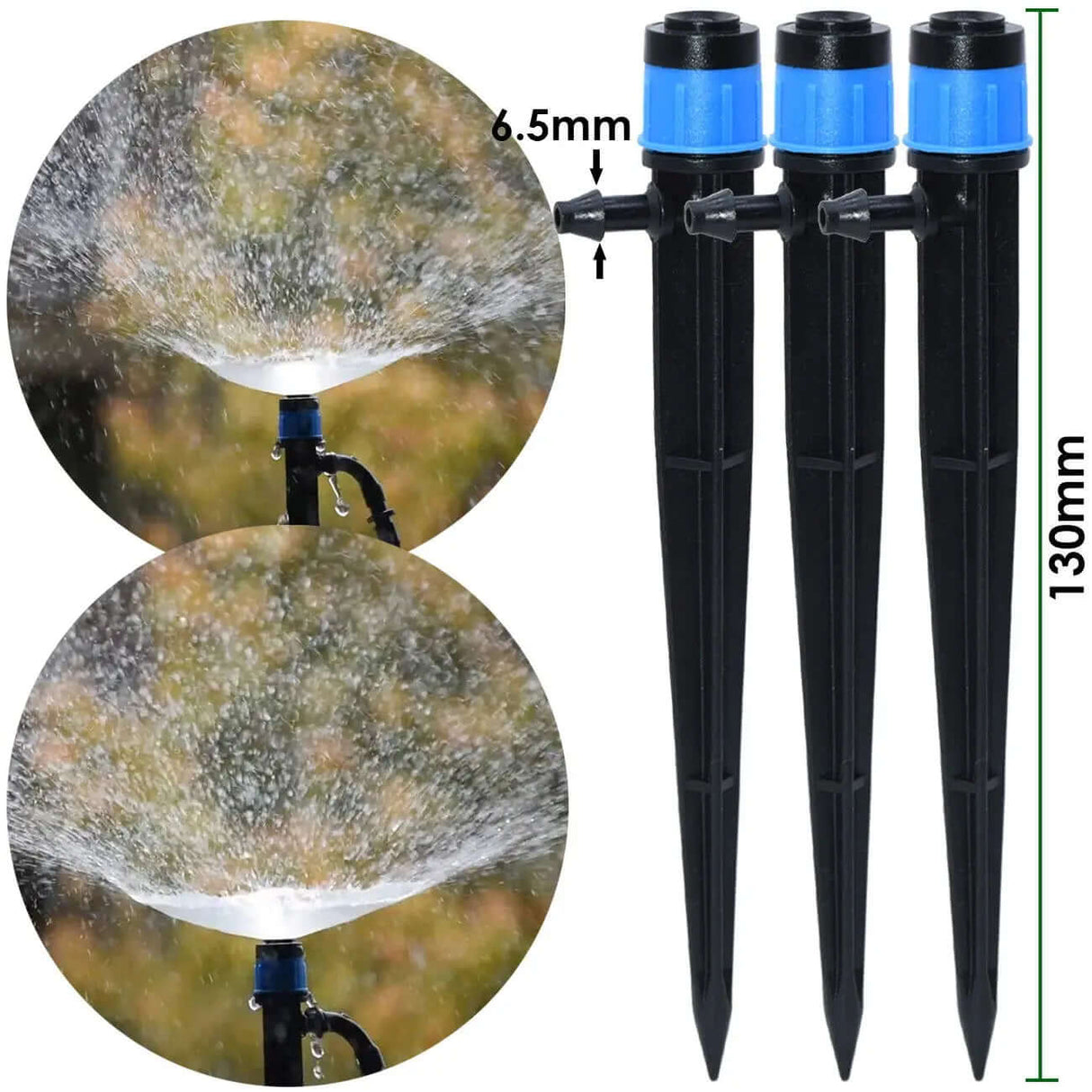 20-Piece Adjustable 360° and 180° Irrigation Sprinkler Dripper Set with 13CM Stakes for Greenhouse and Garden Watering-Allen Cozy Haven Store