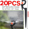 20-Piece Adjustable 360° and 180° Irrigation Sprinkler Dripper Set with 13CM Stakes for Greenhouse and Garden Watering-Allen Cozy Haven Store