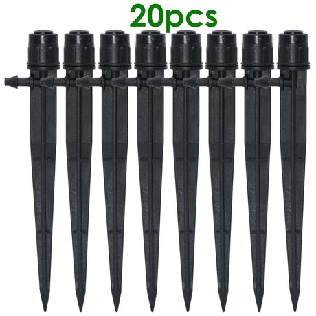 20-Piece Adjustable 360° and 180° Irrigation Sprinkler Dripper Set with 13CM Stakes for Greenhouse and Garden Watering-Allen Cozy Haven Store