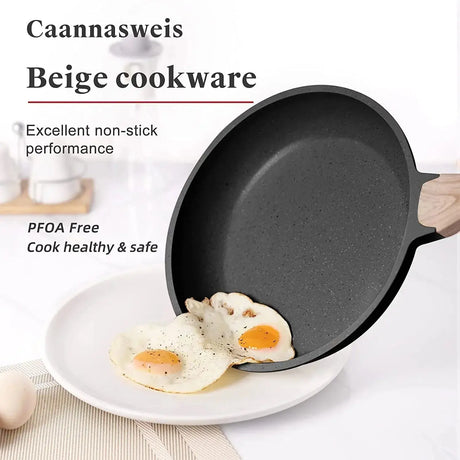 20-Piece Nonstick Granite Cookware Set of Pots and Pans for Kitchen Cooking-Allen Cozy Haven Store