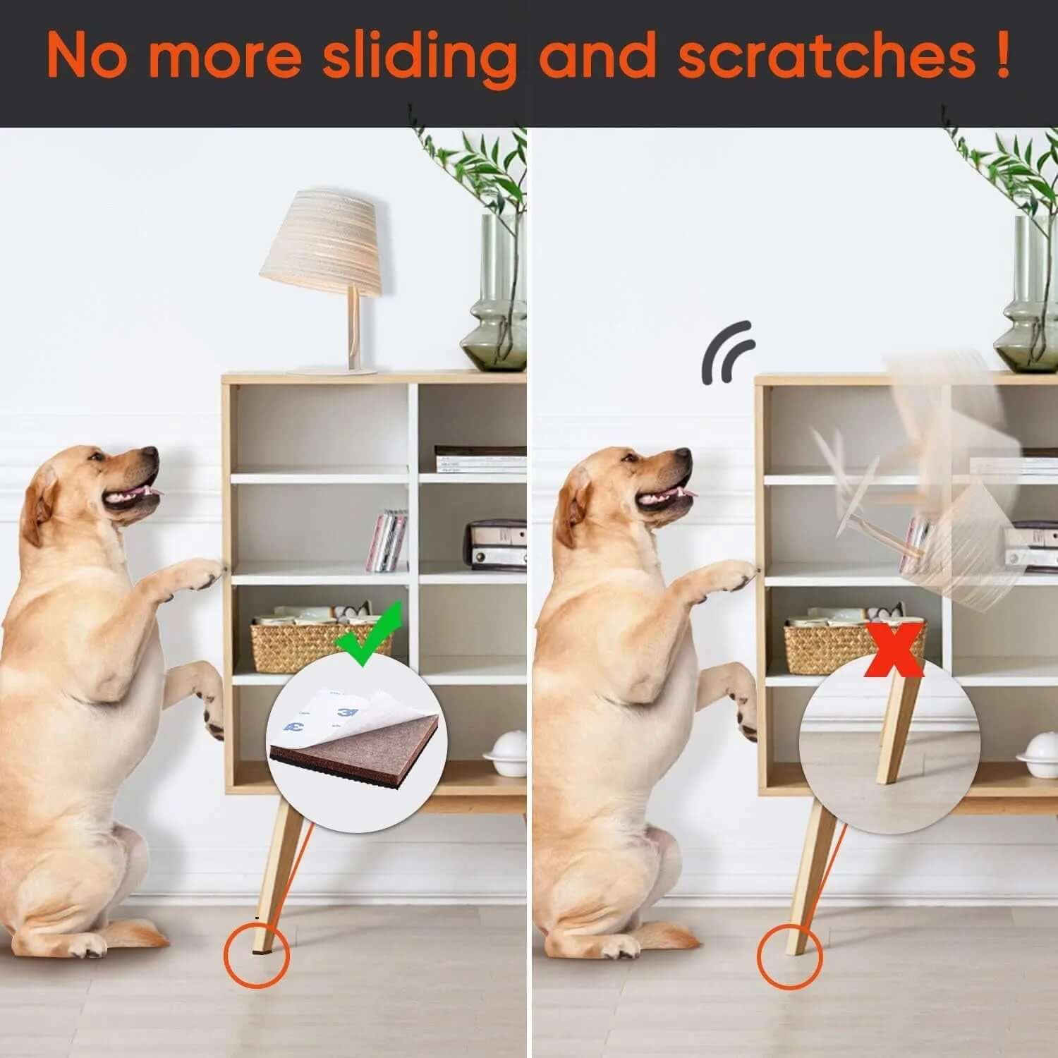 26-Piece Non-Slip Rubber Furniture Pads - Self-Adhesive Anti-Skid Protectors for Wood Floors and Furniture Stability-Allen Cozy Haven Store