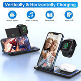 3-in-1 Wireless Charging Station with 18W Fast Charging-Allen Cozy Haven Store