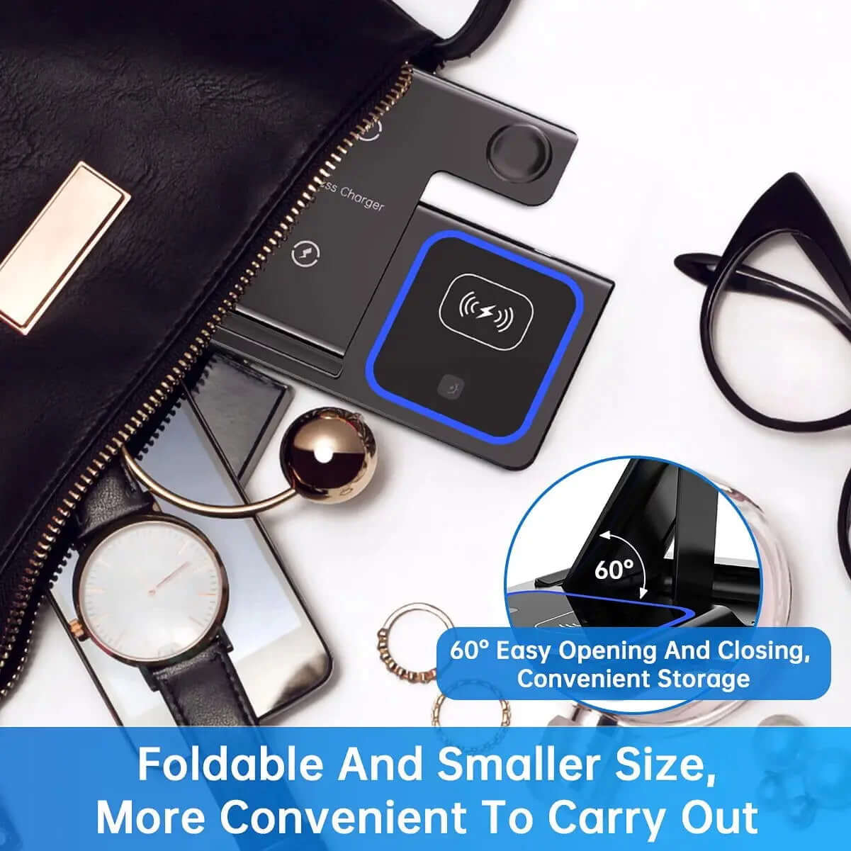 3-in-1 Wireless Charging Station with 18W Fast Charging-Allen Cozy Haven Store