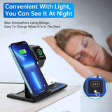 3-in-1 Wireless Charging Station with 18W Fast Charging-Allen Cozy Haven Store