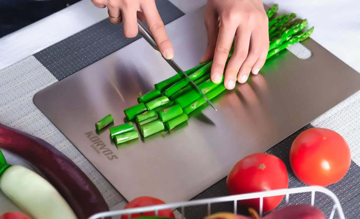 304 Food-Grade Stainless Steel Cutting Board for Meat, Cheese, and Vegetables - Extra Large, Easy to Clean-Allen Cozy Haven Store