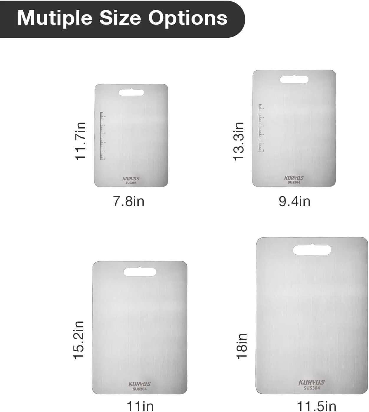 304 Food-Grade Stainless Steel Cutting Board for Meat, Cheese, and Vegetables - Extra Large, Easy to Clean-Allen Cozy Haven Store