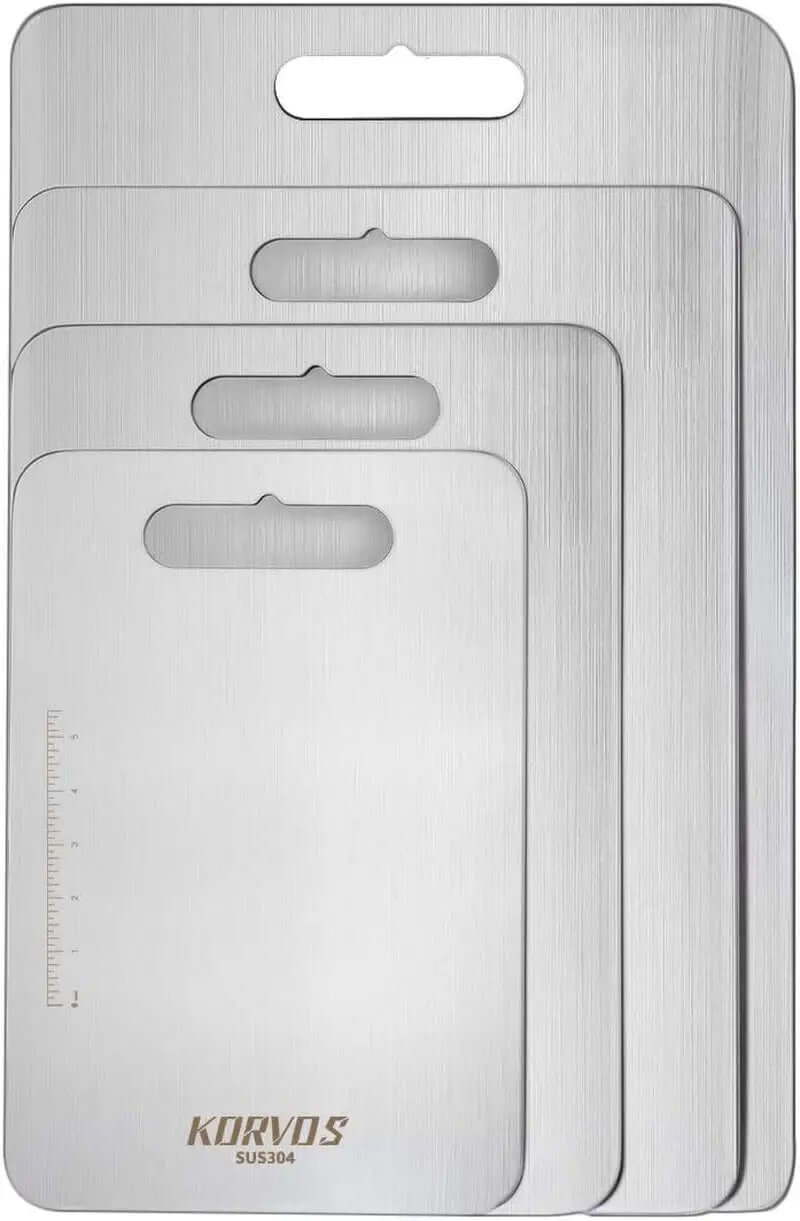 304 Food-Grade Stainless Steel Cutting Board for Meat, Cheese, and Vegetables - Extra Large, Easy to Clean-Allen Cozy Haven Store