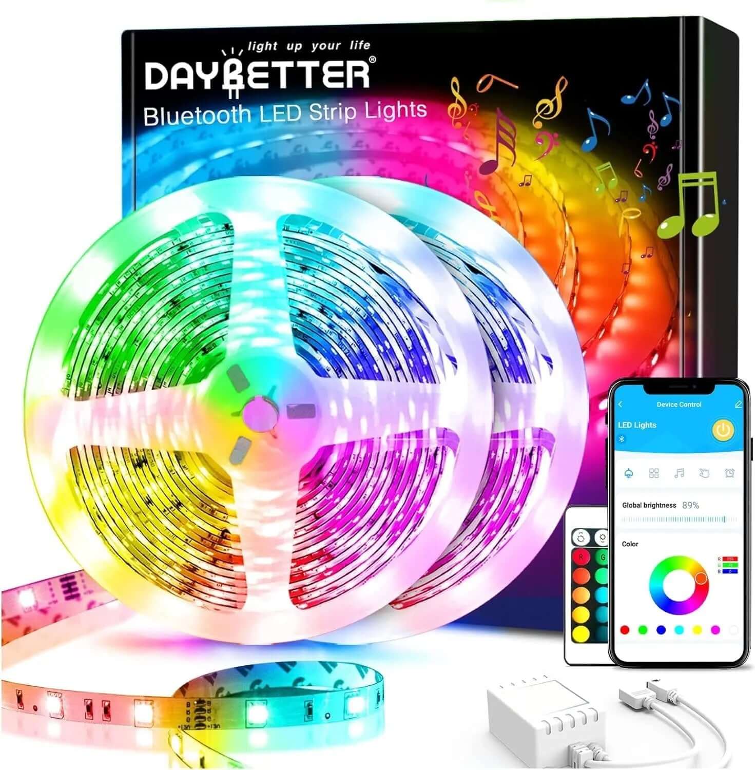 Smart LED Strip Lights: Utilize your smartphone to configure and operate the lights-Allen Cozy Haven Store