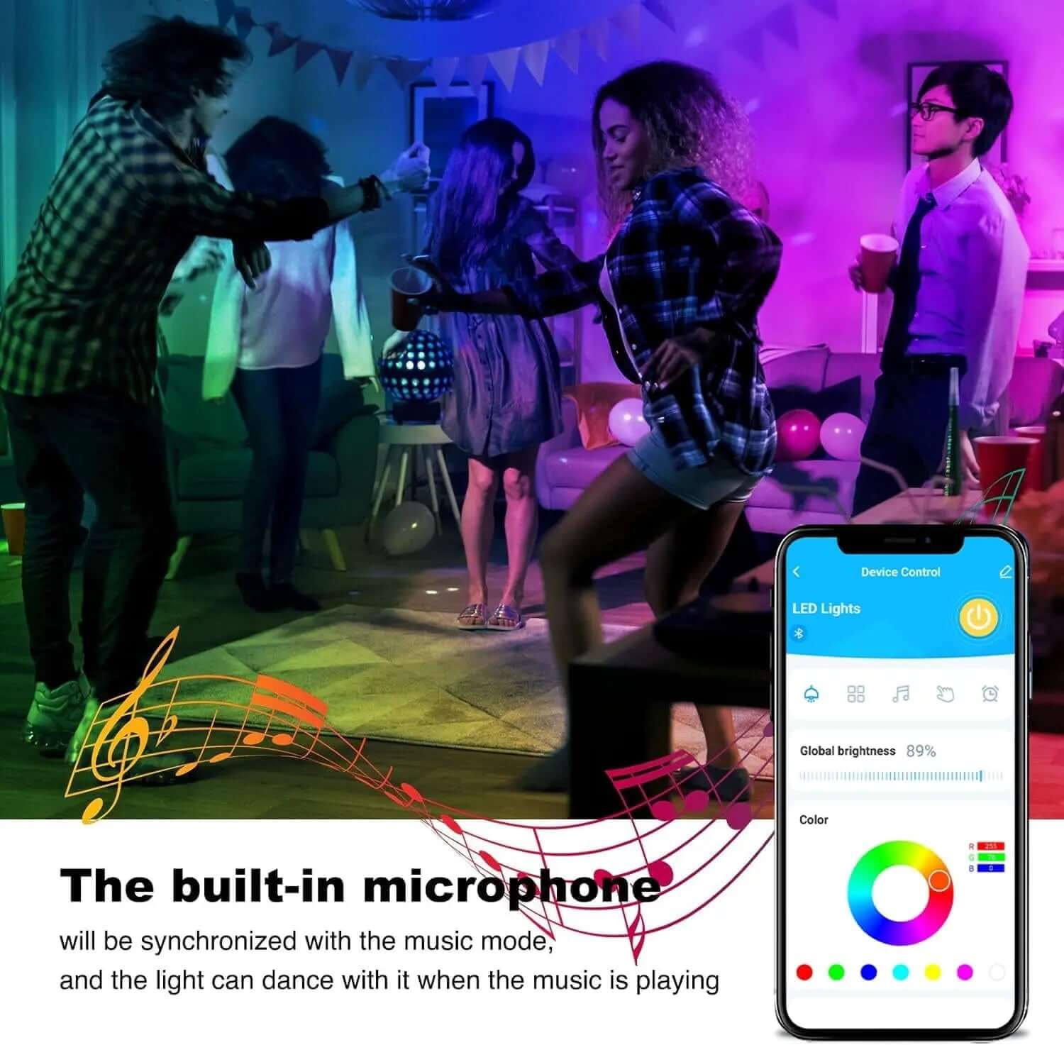 Smart LED Strip Lights: Utilize your smartphone to configure and operate the lights-Allen Cozy Haven Store