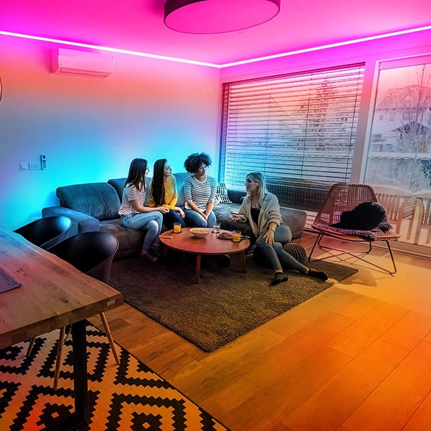 Smart LED Strip Lights: Utilize your smartphone to configure and operate the lights-Allen Cozy Haven Store