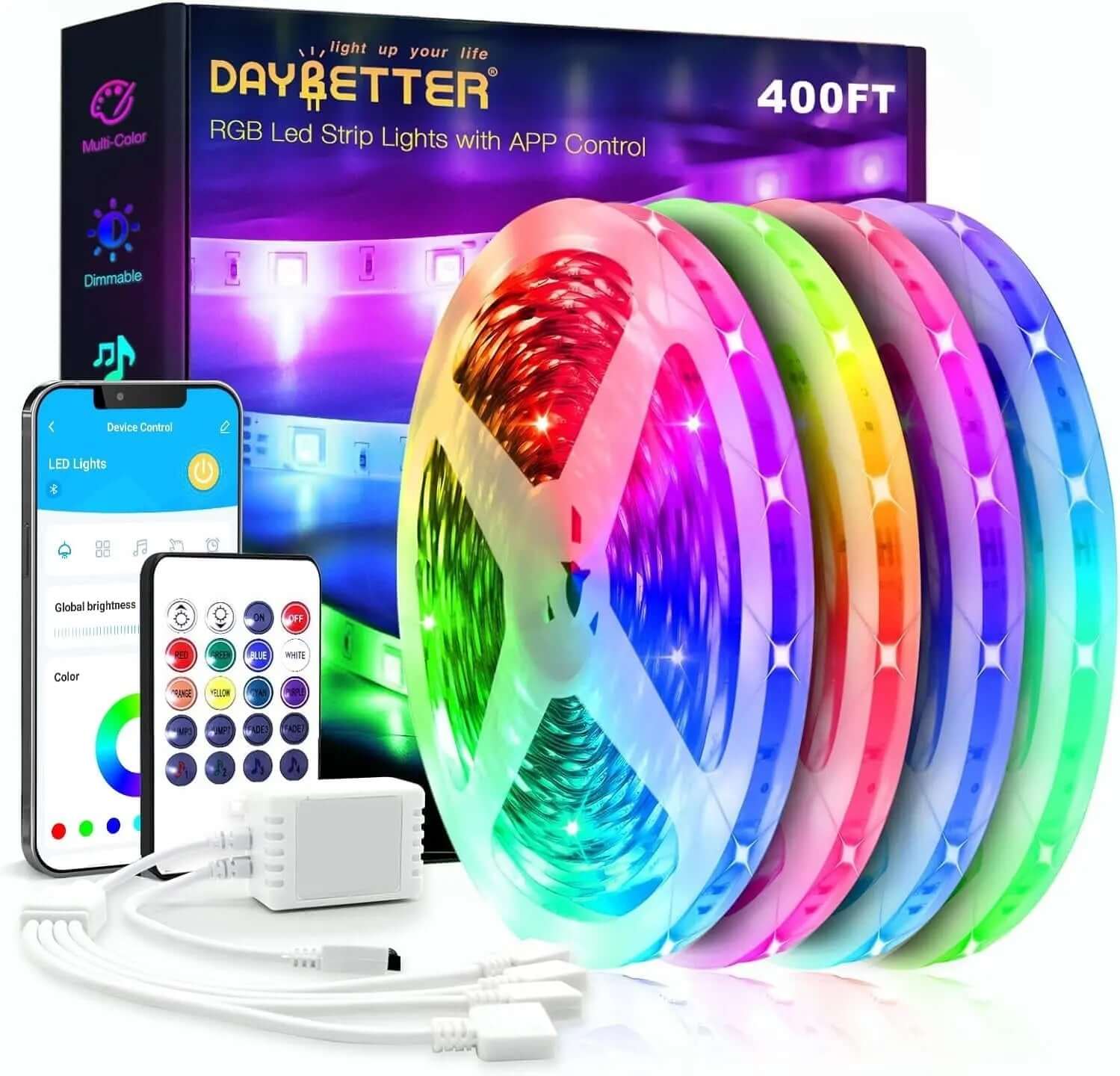 Smart LED Strip Lights: Utilize your smartphone to configure and operate the lights-Allen Cozy Haven Store