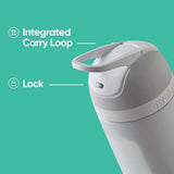 32-Ounce Insulated Stainless Steel Water Bottle with Straw and Locking Lid - Hint of Grape-Allen Cozy Haven Store