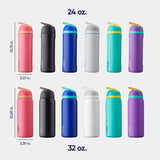 32-Ounce Insulated Stainless Steel Water Bottle with Straw and Locking Lid - Hint of Grape-Allen Cozy Haven Store