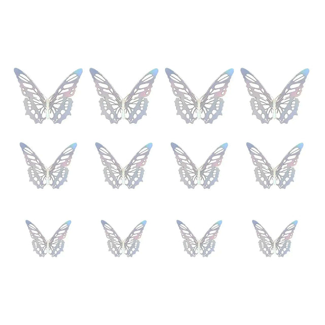 3D Hollow Butterfly Wall Stickers Home Decor Cardboard Butterfly Wall Stickers Home Decor Accessories Accesorios De Cocina-Allen Cozy Haven Store