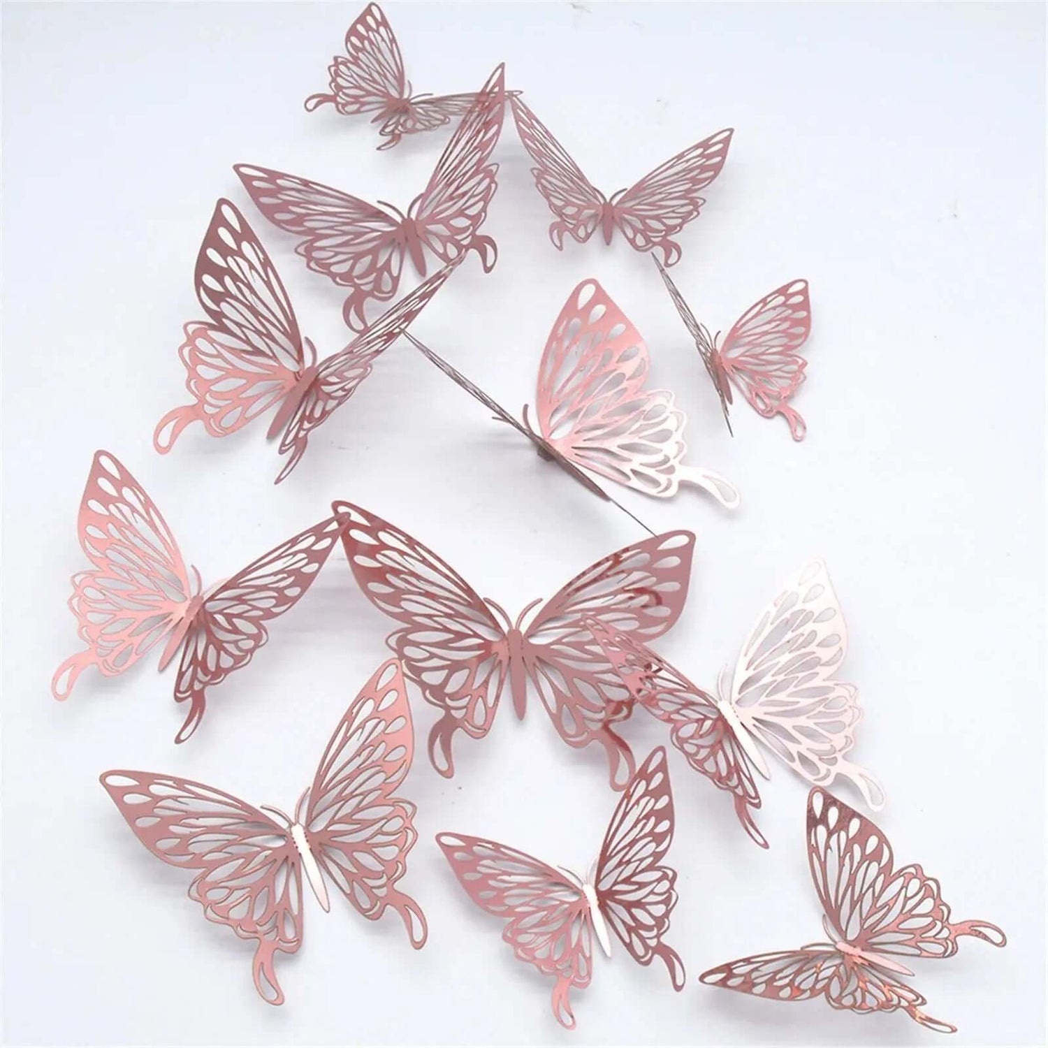 3D Hollow Butterfly Wall Stickers Home Decor Cardboard Butterfly Wall Stickers Home Decor Accessories Accesorios De Cocina-Allen Cozy Haven Store