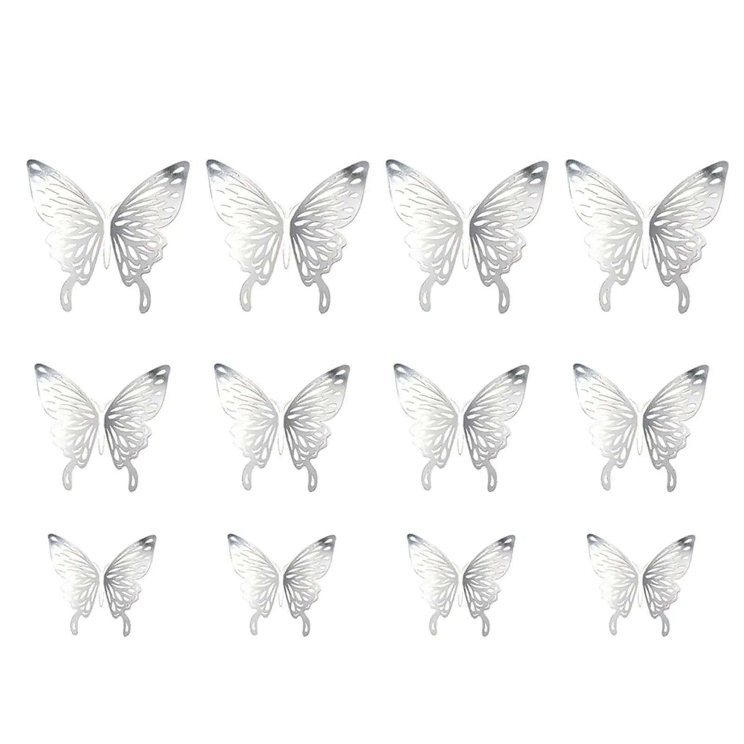 3D Hollow Butterfly Wall Stickers Home Decor Cardboard Butterfly Wall Stickers Home Decor Accessories Accesorios De Cocina-Allen Cozy Haven Store