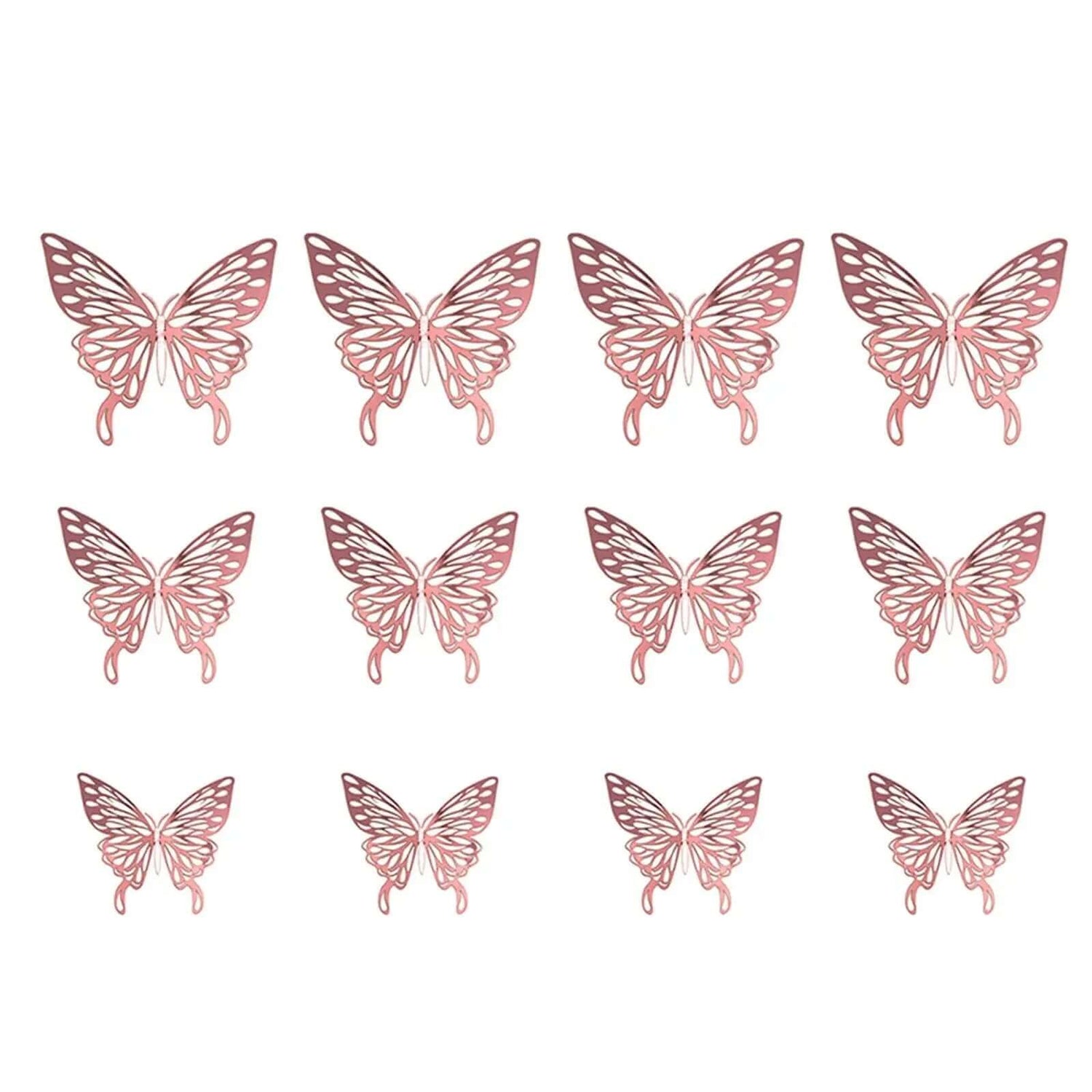 3D Hollow Butterfly Wall Stickers Home Decor Cardboard Butterfly Wall Stickers Home Decor Accessories Accesorios De Cocina-Allen Cozy Haven Store