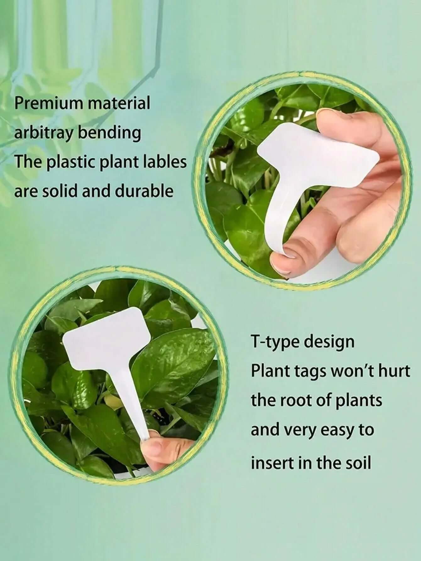 "50-Pack Waterproof T-Shaped Plant Labels for Garden and Potted Plants"-Allen Cozy Haven Store