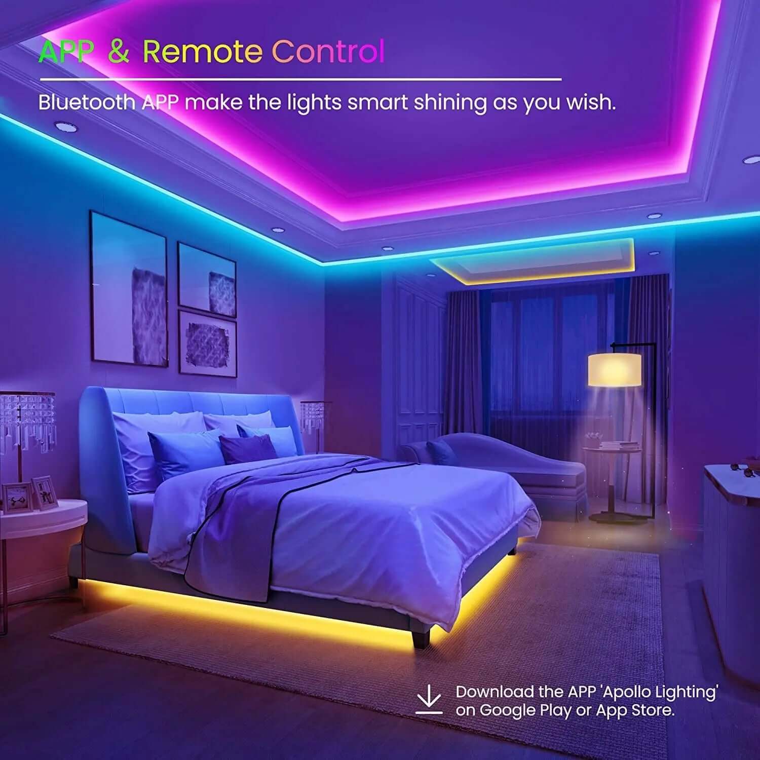 Transform Your Space with Bluetooth LED Strip Lights-Allen Cozy Haven Store