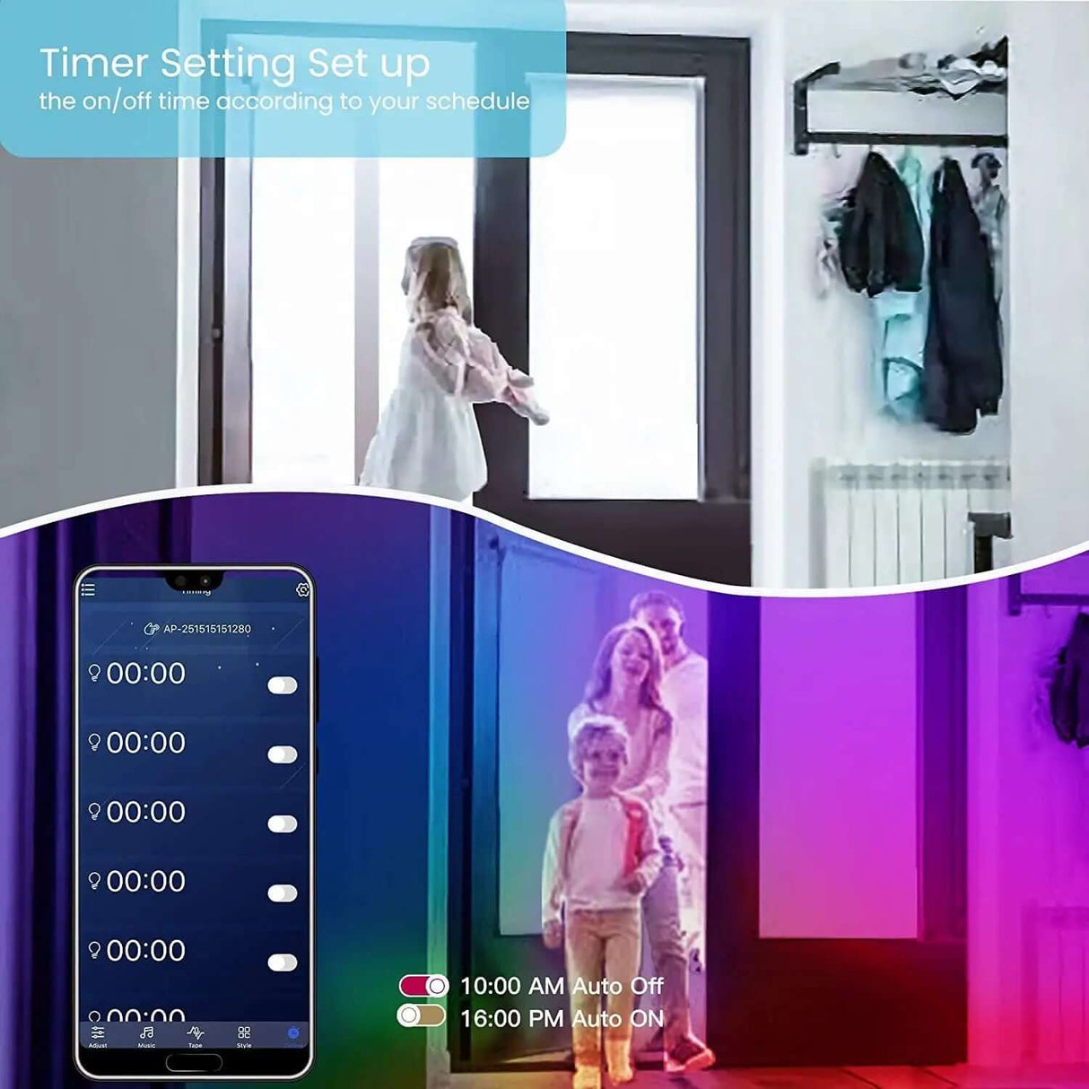 Transform Your Space with Bluetooth LED Strip Lights-Allen Cozy Haven Store