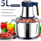 5L Electric Meat Grinders Multifunctional Vegetable Slicer Chopper 304Stainless Steel Food Processor Mixer Machine Kitchen Tool Allen Cozy Haven Store