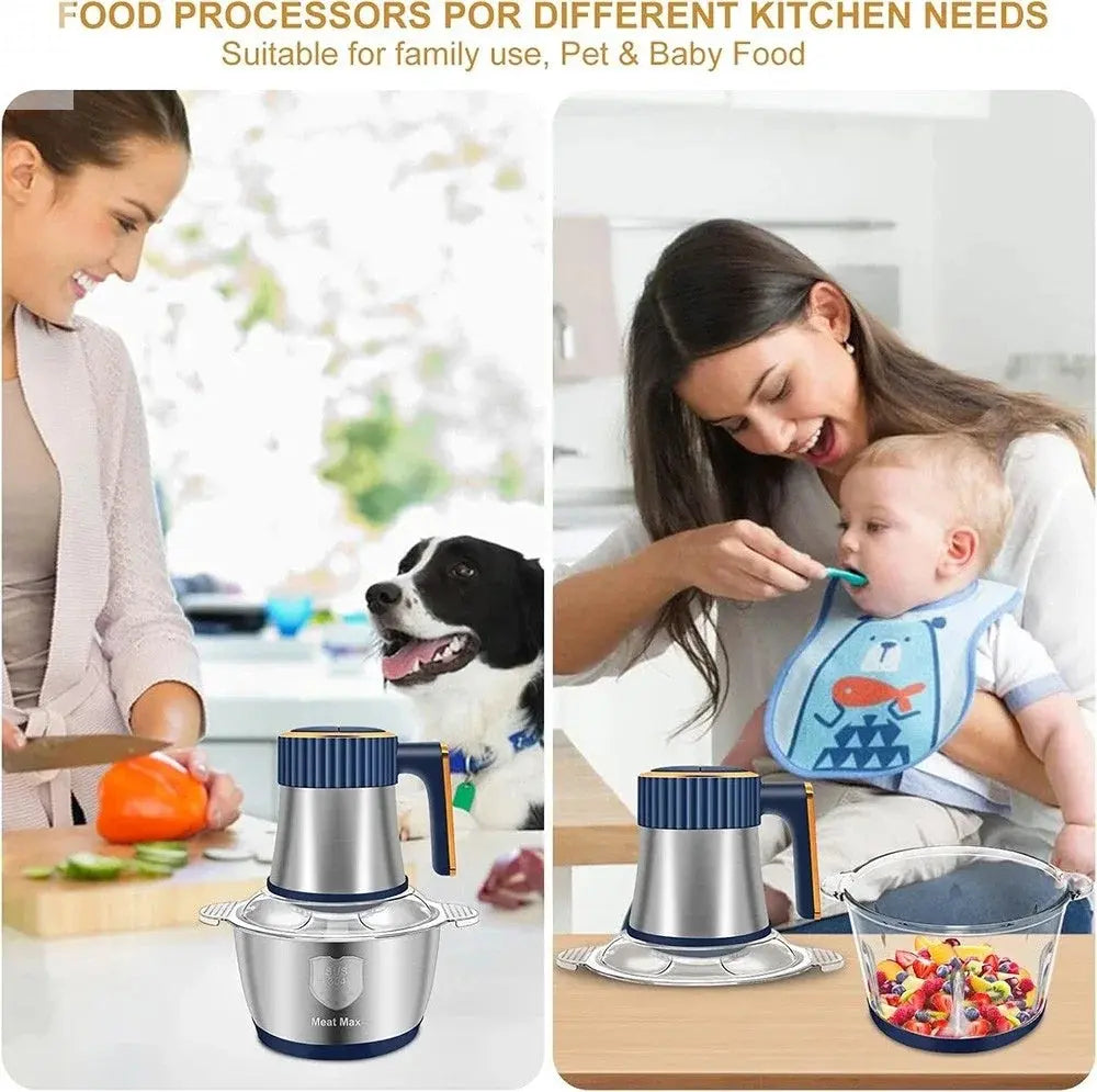 5L Electric Meat Grinders Multifunctional Vegetable Slicer Chopper 304Stainless Steel Food Processor Mixer Machine Kitchen Tool Allen Cozy Haven Store