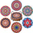 6-Piece Mandala Diamond Painting Coaster Set with Holder - Art Kits-Allen Cozy Haven Store